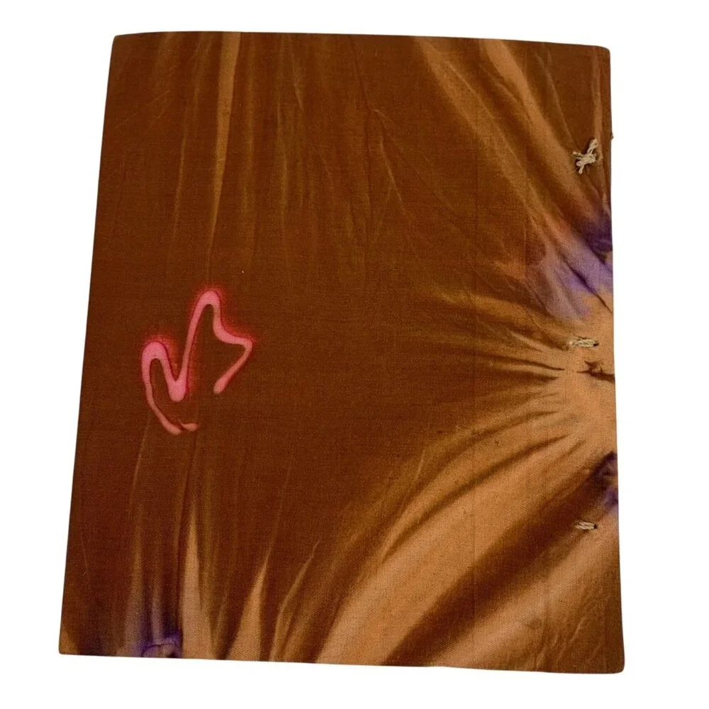 Tropical Tie Dye Photo Album Ceramic Inlay Handmade Paper Holds 40 - 4.5 x 6